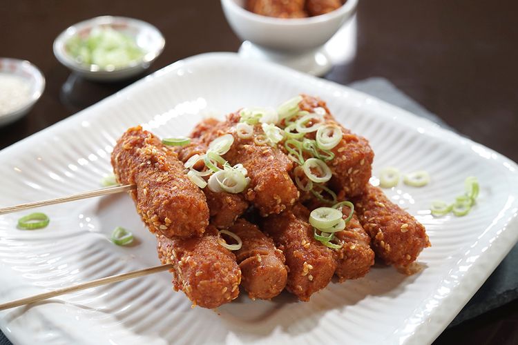Korean Satay, Sosis dan Ketan Dalam Balutan Saus Korea Lezat Kanya.ID